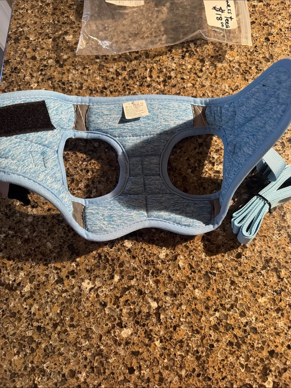 Light Blue Cat Harness & Leash Set - Size L (or XS to S Dog) NEW